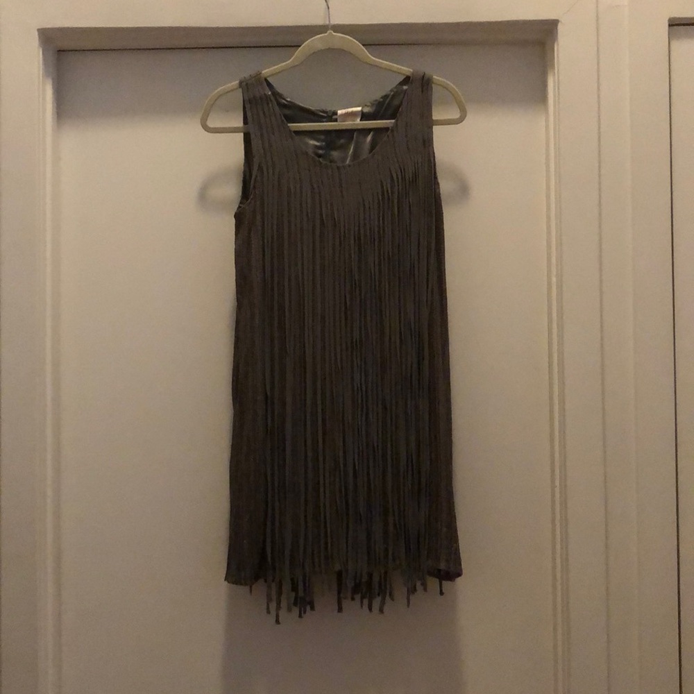 Parker sequin fringe dress